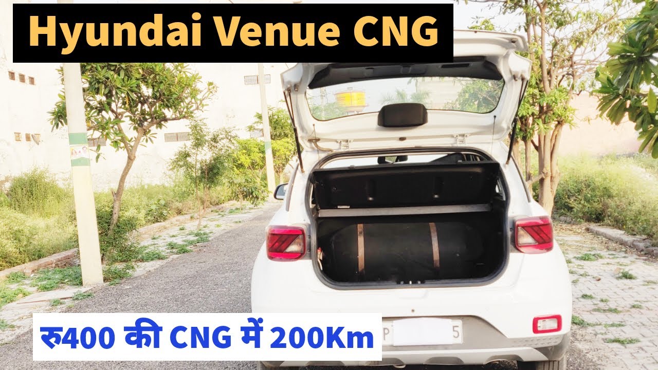 Hyundai Venue 1.2 Aftermarket CNG Review Mileage Price Performance | Venue CNG Fitting Boot Space |