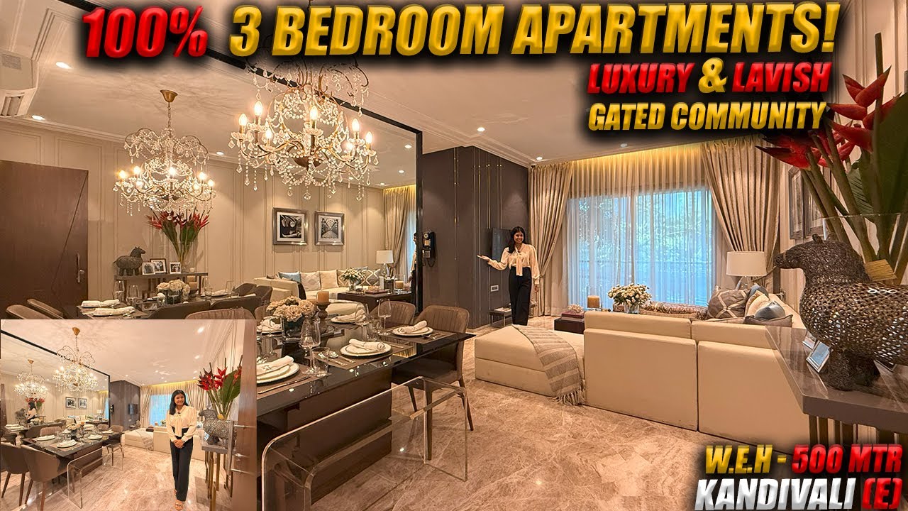 3 bhk flat in Kandivali east | Luxury & Peaceful | flat for sale | 3 bedroom apartment for sale |