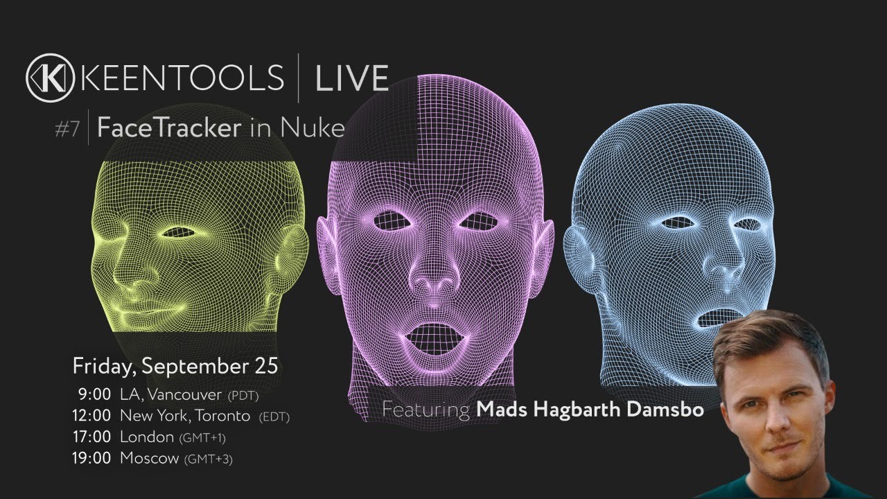 FaceTracker Basics (feat. Mads Hagbarth Damsbo) — KeenTools LIVE (25/09/2020)