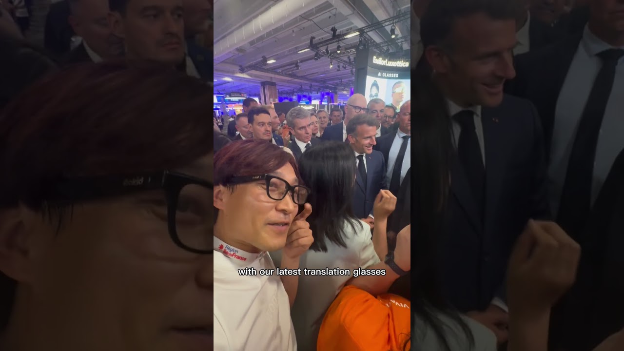 At VivaTech 2026 in Paris, French President Emmanuel Macron experienced the Rokid AI Glasses on site