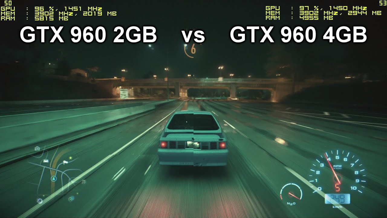Need For Speed PC (2015) GTX 960 2GB vs 4GB