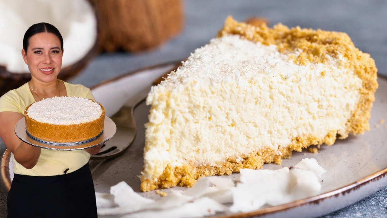 Pay de Queso y Coco SIN HORNO.. La única receta que Necesitarás (cheesecake)