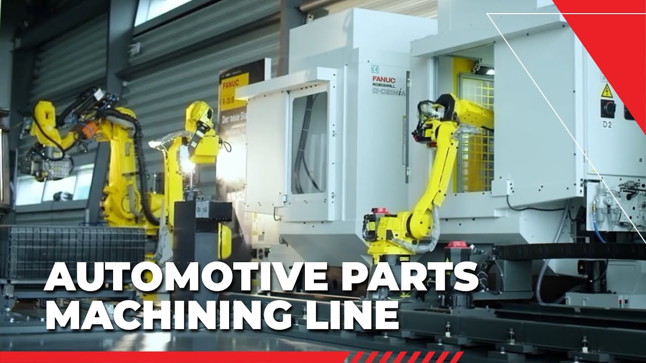 FANUC ROBRODRILL - Automotive parts machining line by JMT
