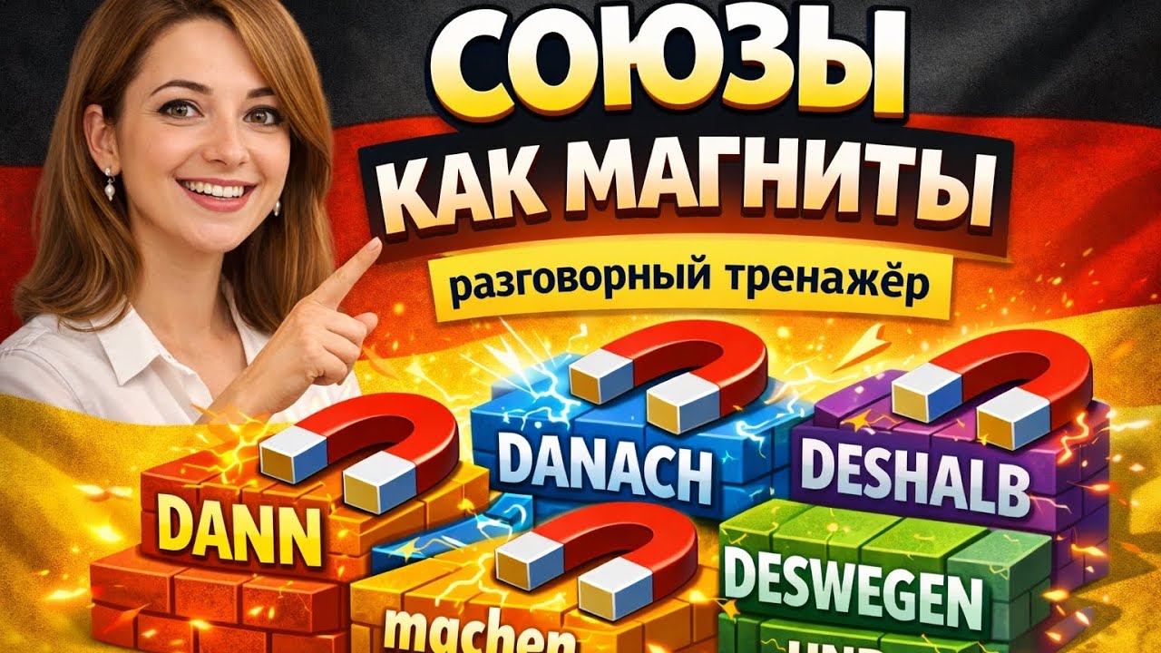 Dann, Danach, Deshalb, Trotzdem… | Союзы-магниты | Разговорная практика 2.     #разговорныйнемецкий 