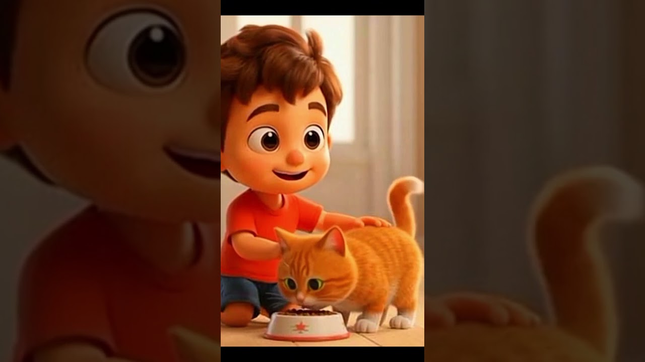 Cut red shirt Boy cat story