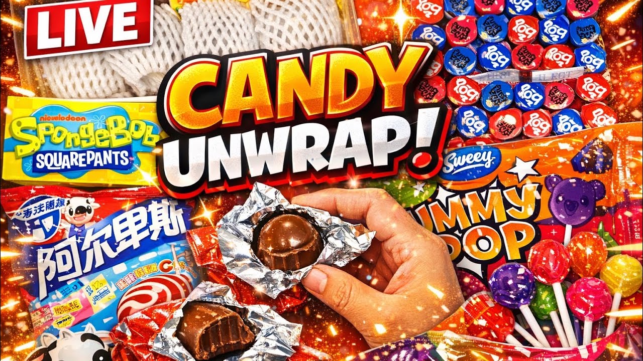 🔴 LIVE Colorful Candy Opening ASMR LIVE 🍬 Relaxing & Satisfying