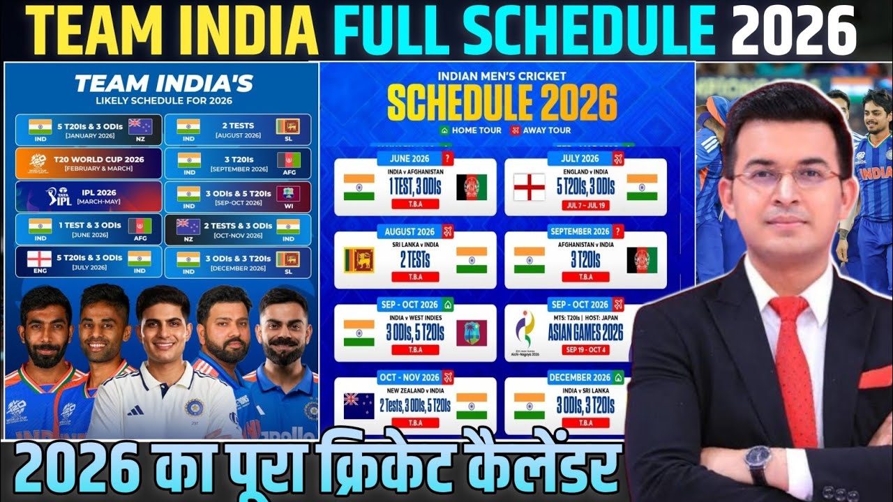 Team India 2026 Full Schedule! | 2027 World Cup की पूरी तैयारी