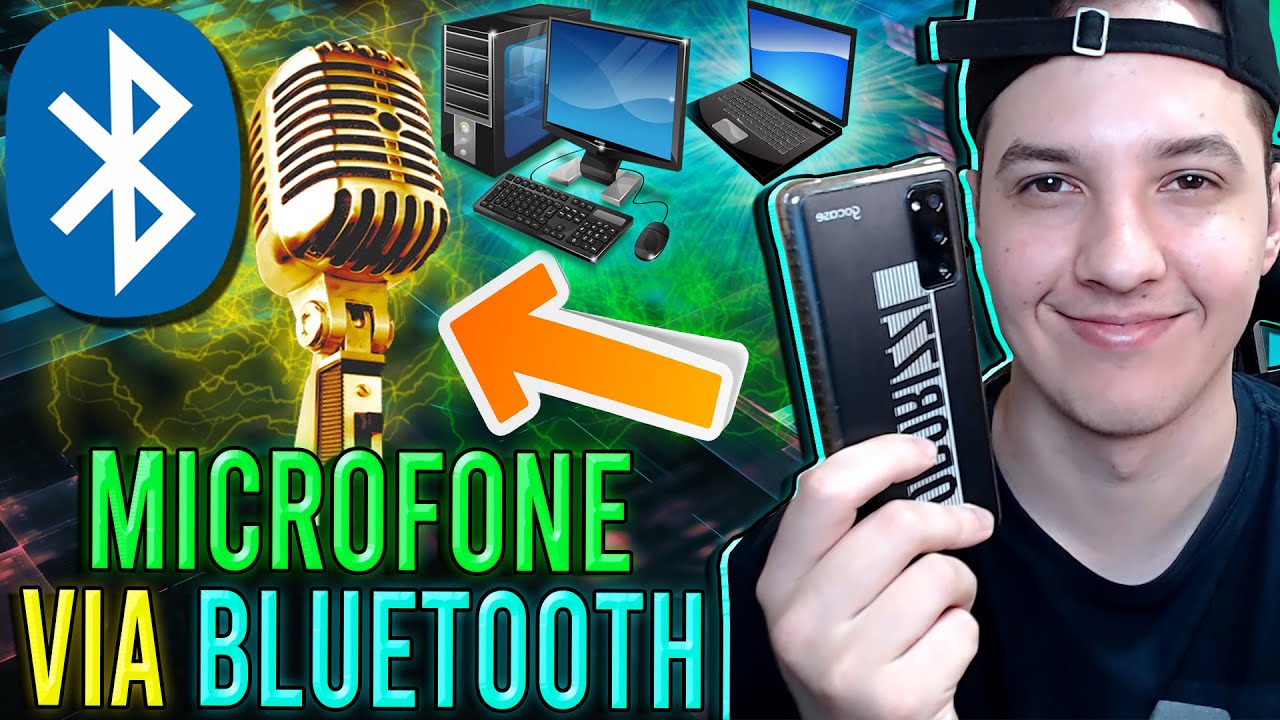 Como usar o CELULAR como MICROFONE no PC via Bluetooth