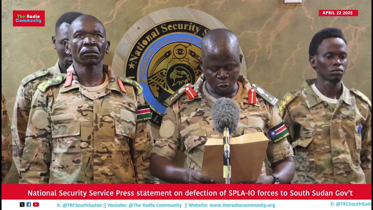 National Security Service Press statement on defection of SPLA-IO forces to South Sudan Gov’t