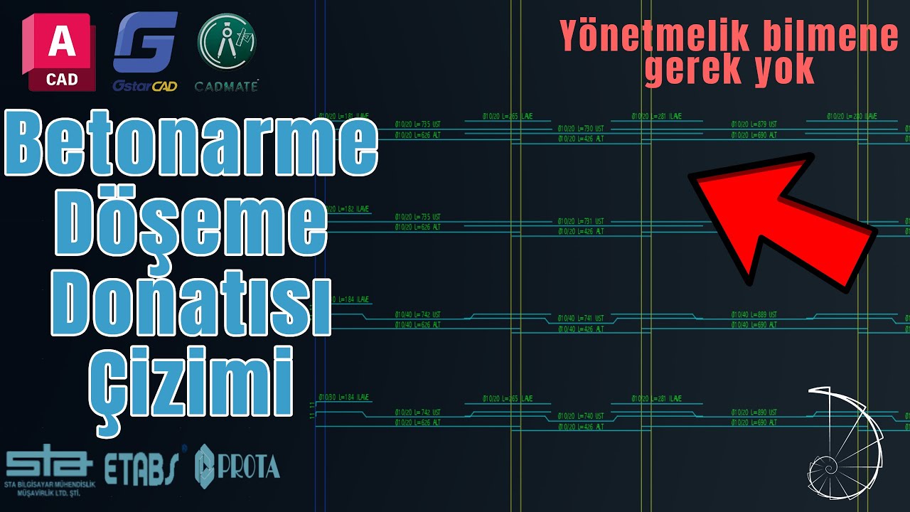 Betonarme Döşeme Donatısı Nasıl Çizilir? #autolisp #betonarme #döşeme #autocad #drawing
