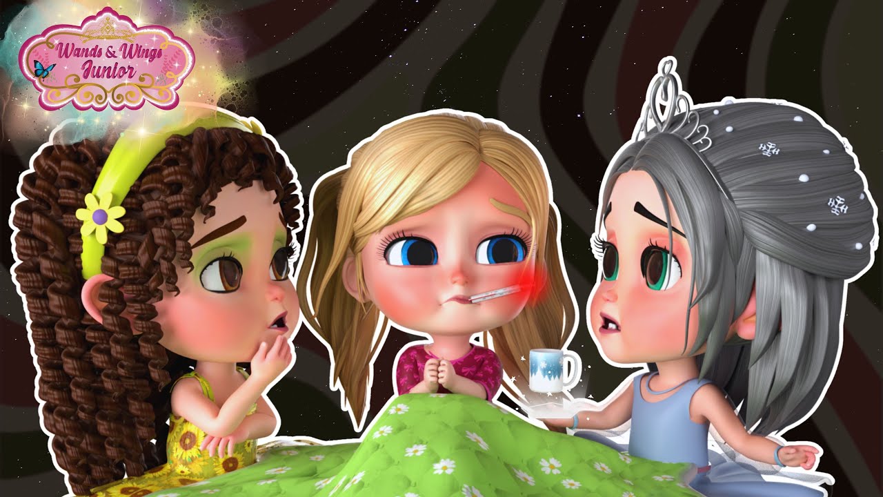 Princess Ruby is sick!! 😥 | Sick Song | Kids Rhymes | Wands & Wings Junior