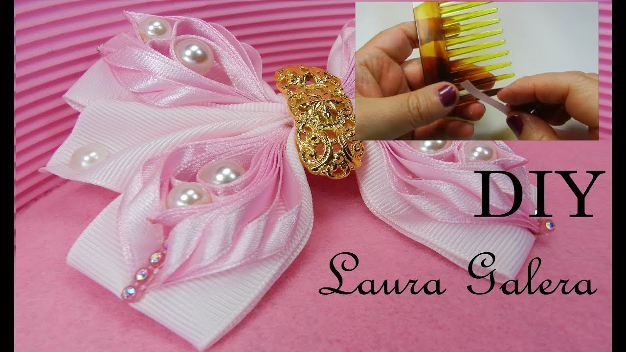 TRABAJA CON EL PEINE !!  MOÑO DE LISTON !!! Work with the comb and ribbons ! Trabalhar com o pente