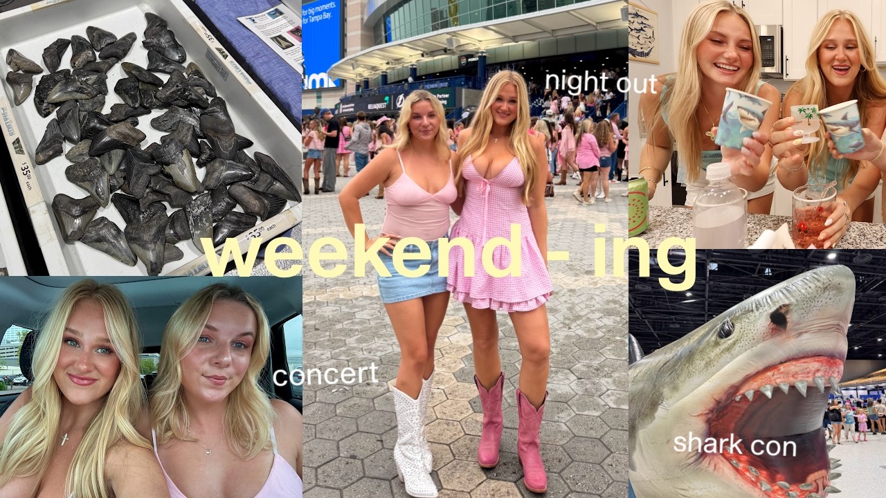 ultimate summer weekend VLOG | megan moroney concert, shark con, GIRLS NIGHT OUT