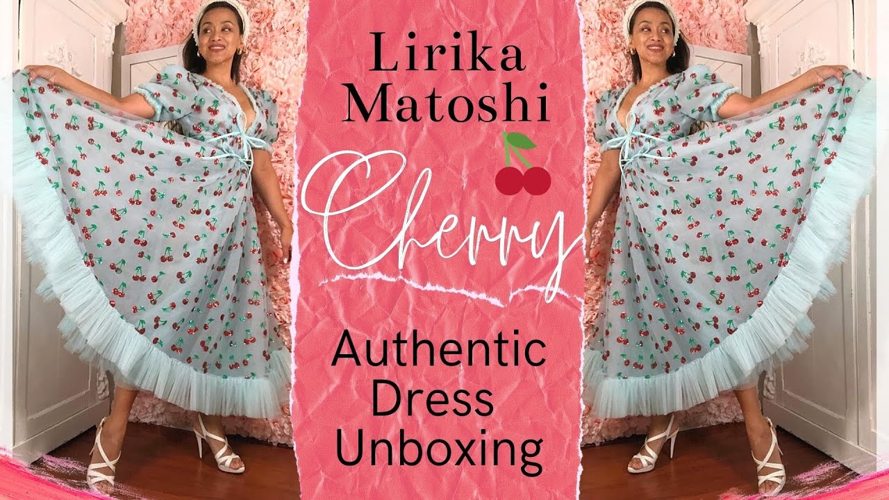 Распаковка вишневого нежно-голубого платья Lirika Matoshi 🎀