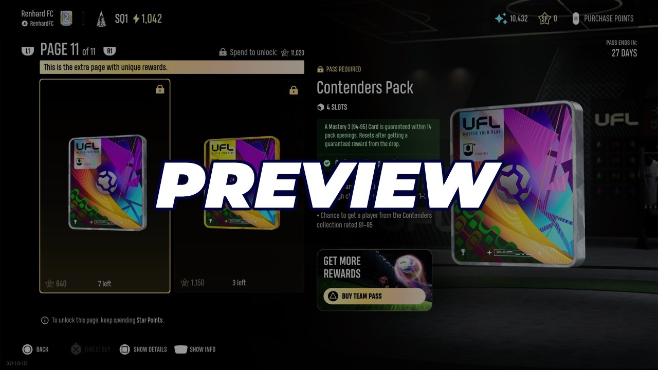 PREMIER REWARDS + TEAM PASS @uflgame