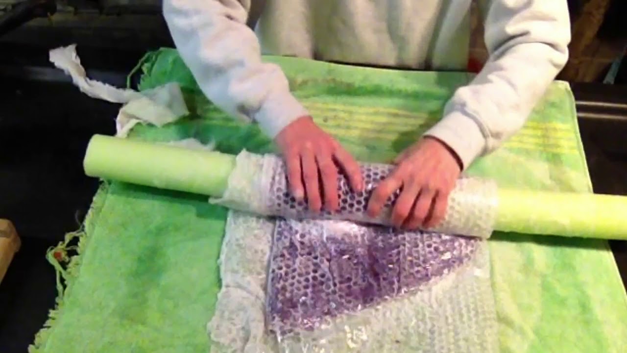 How To Felt Alpaca Fiber | Wet Felting A Hat Part 2