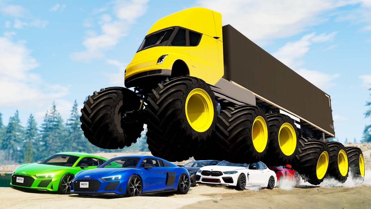 Monster Truck Crashes #22 - Beamng drive
