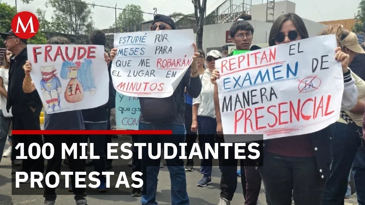 Estudiantes protestan en UNAM: rechazan decisi&oacute;n de no repetir examen de admisi&oacute;n con anomal&iacute;as