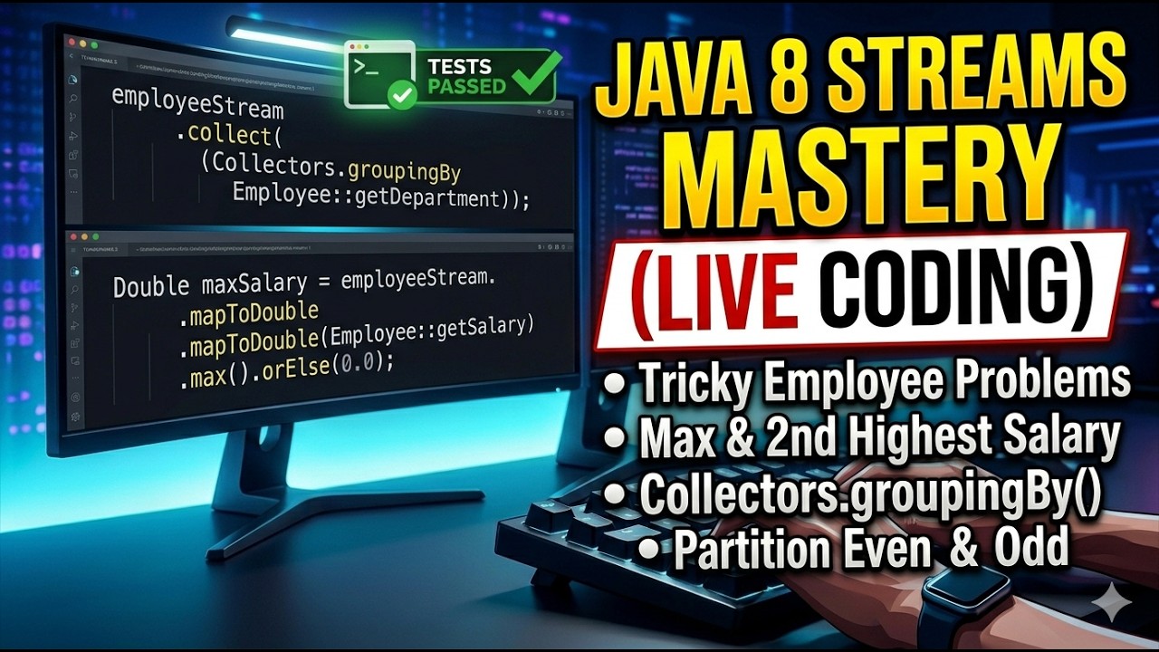 Java Interview Questions | Java 8 Coding Tricky Questions with Hands-On (Streams & Lambda)
