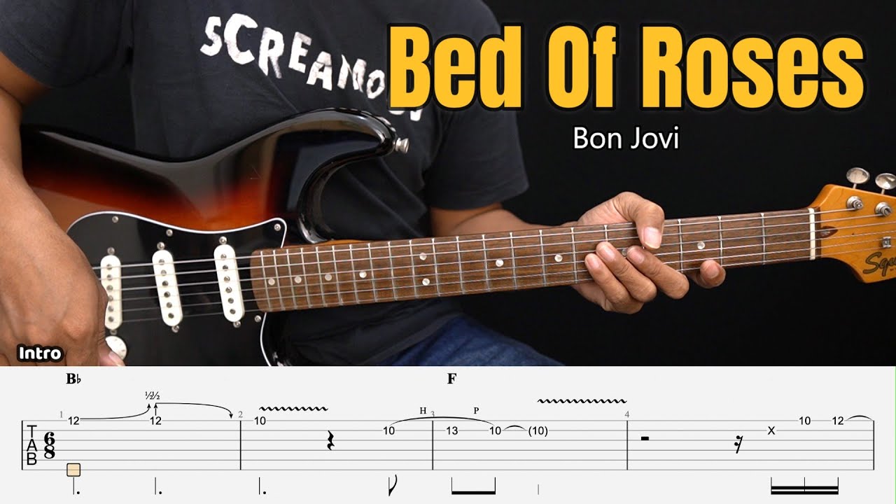 Bed of Roses - Bon Jovi - Guitar Instrumental Cover + Tab