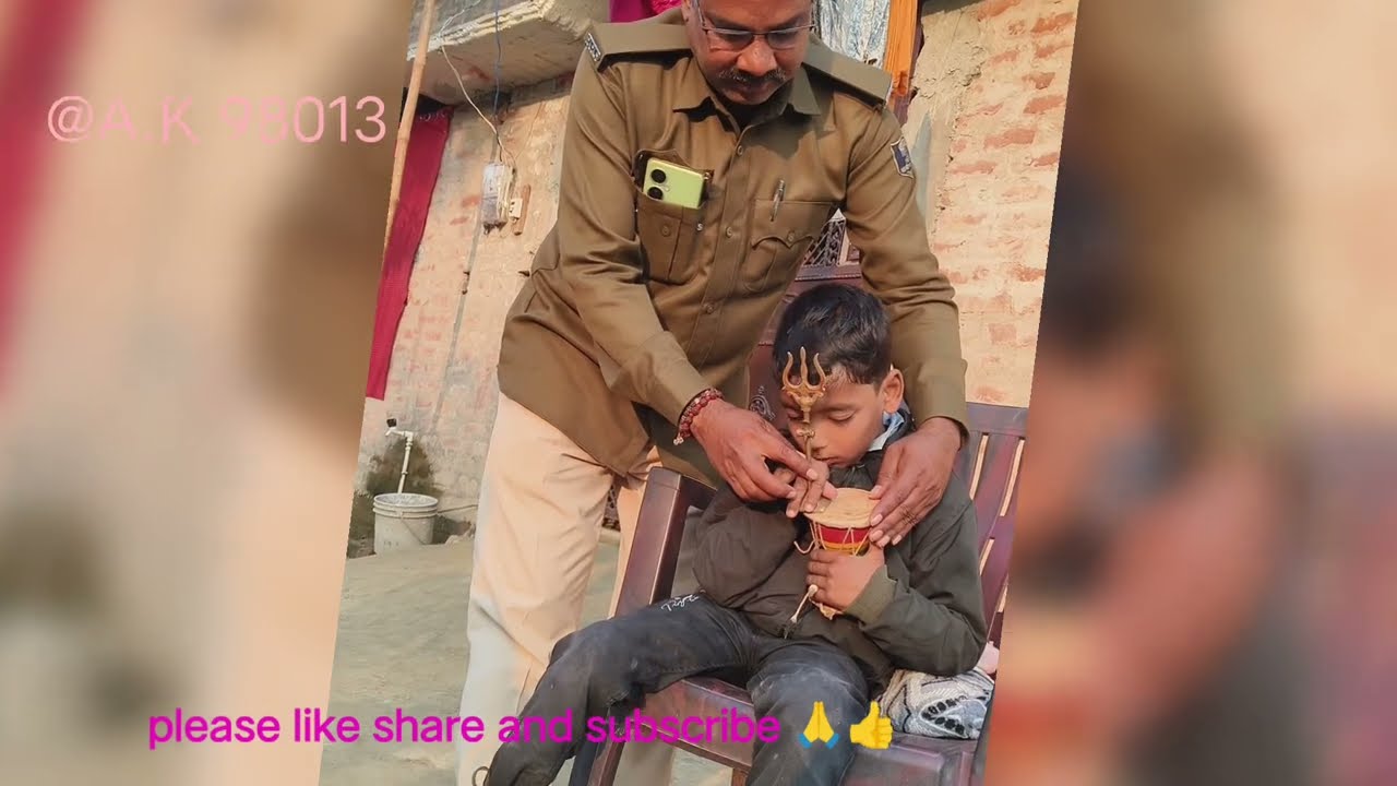 Prince aur Siva dekhiae damru trishul Se kaise khelta hai#trending #viralvideo #funny 👍😁🙏