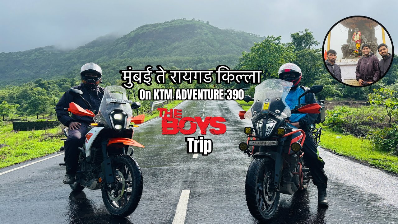 MUMBAI TO RAIGAD FORT On KTM ADVENTURE 390 | Road To Heaven | The Boys Trip