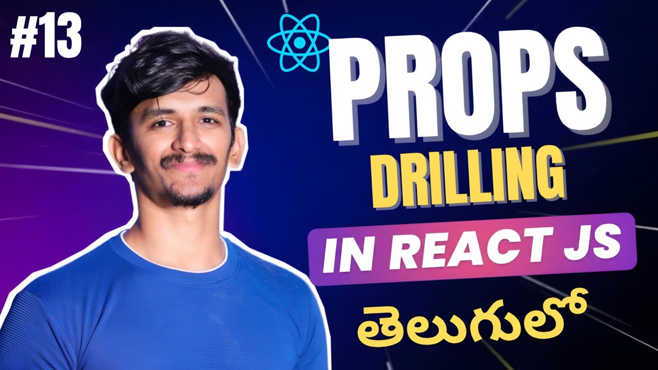 👉 Props Drilling in React Explained Simply 🔥 Real-Life Example + Practical Code | Telugu