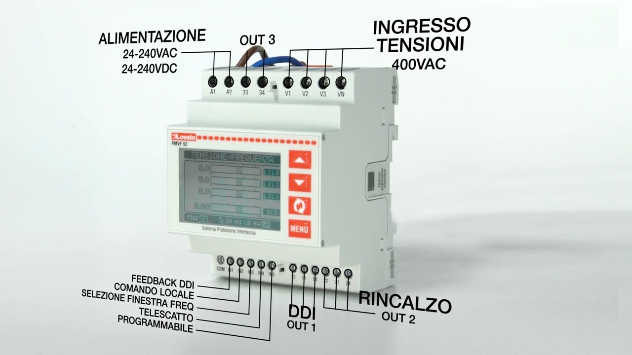 Collegamenti ed Espansioni - Sistema di Protezione di Interfaccia PMVF 52 | LOVATO Electric