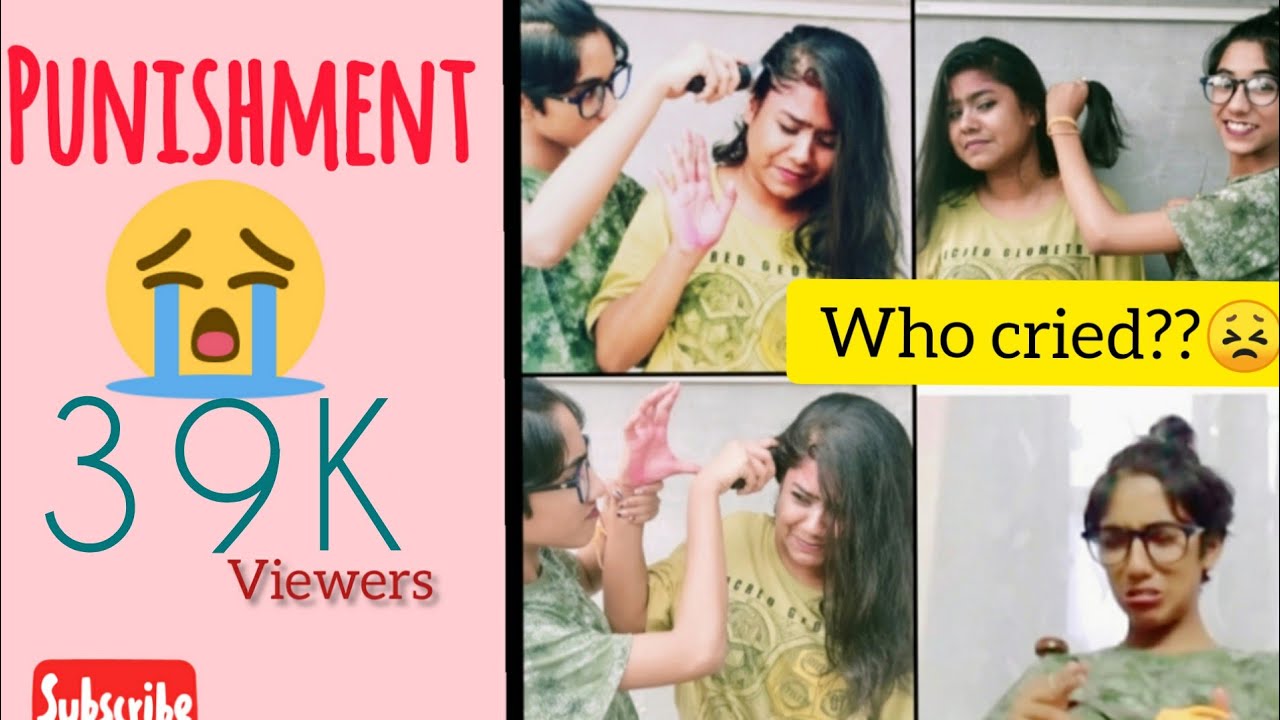 🔴PUNISHMENT VIDEO 😱😵||Long Hair to Short😟|Hair cut by sister😩 at Home💇🥺||Funny 😜 Video