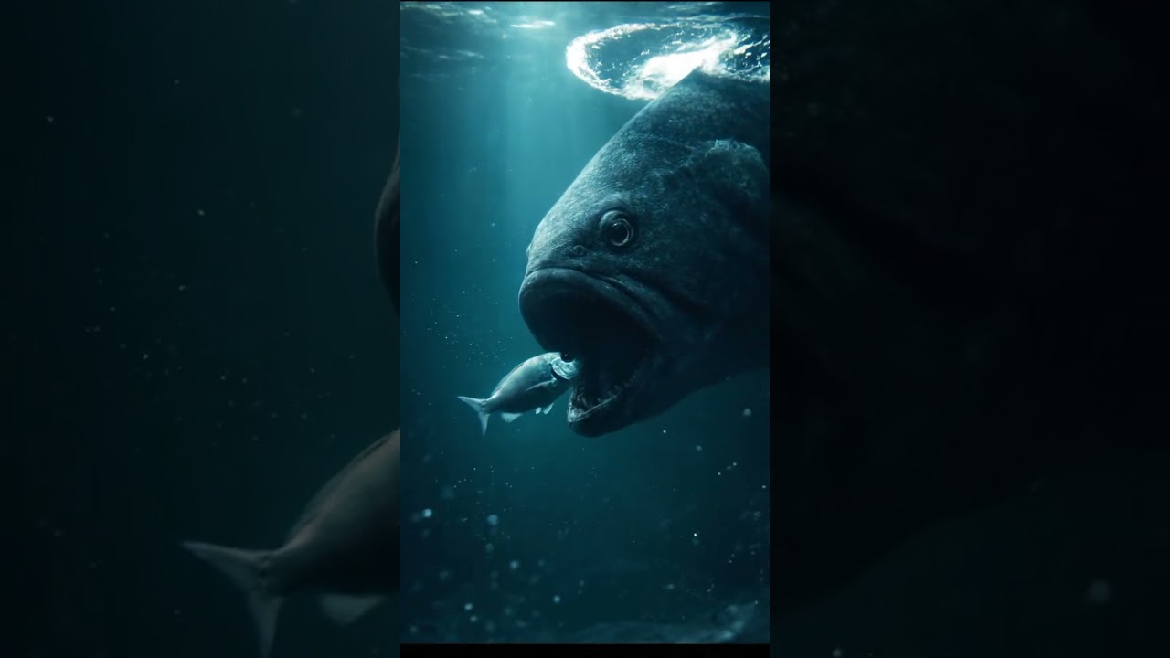 A Giant Fish Swallows a Small Fish 😱