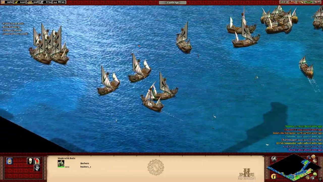 Age of Empires II HD Iberia Map Berbers / I got BOATS! part 1