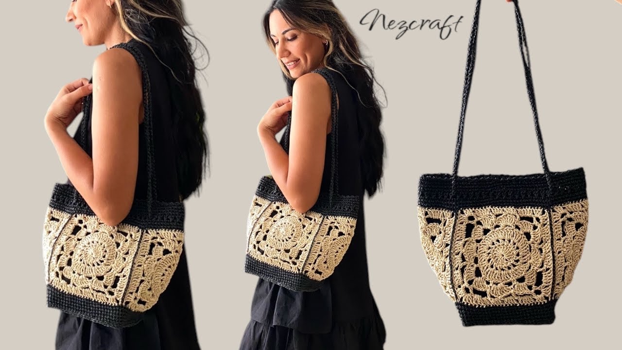 4 motifli çanta yapımı      #handmade               crochet  bag for beginners