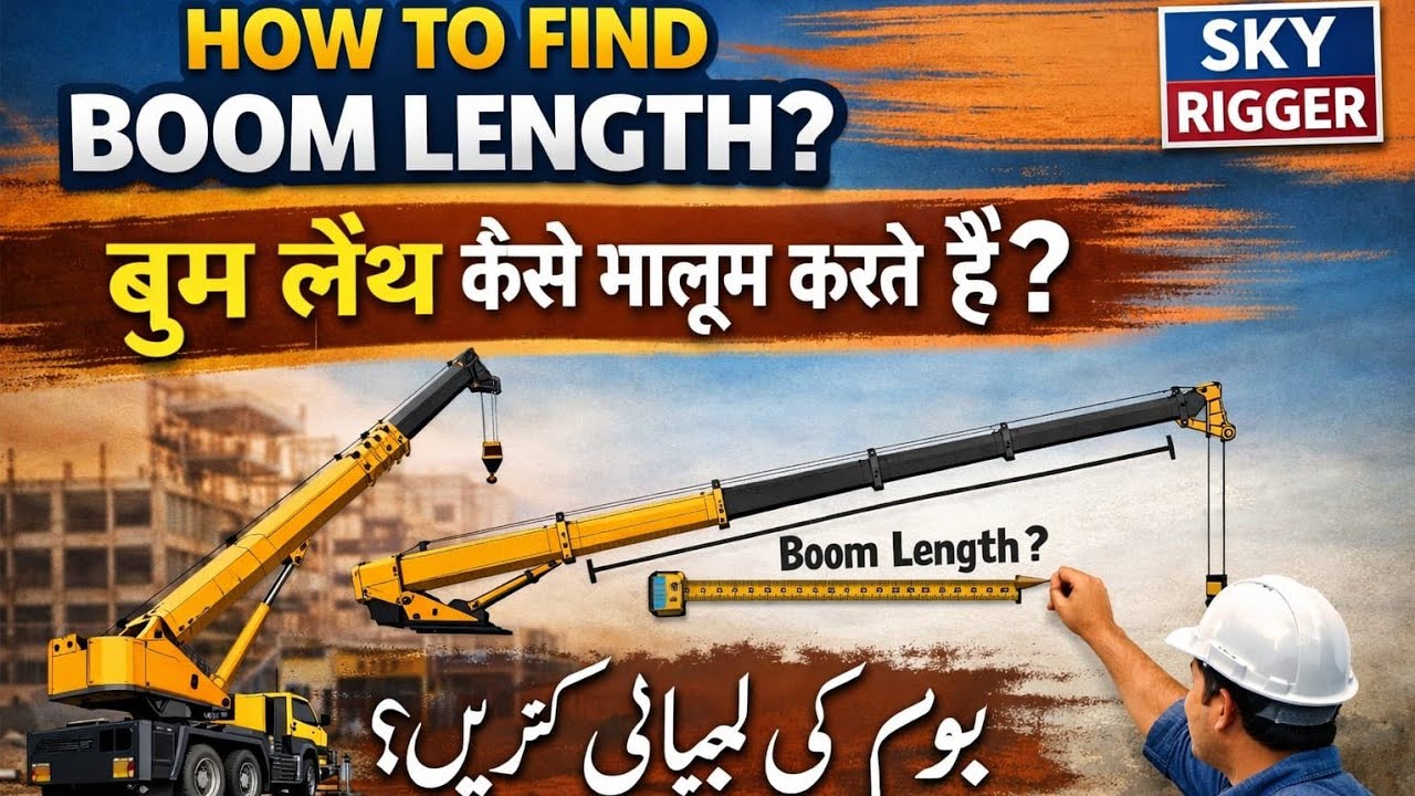 Boom length kaise maloom kerin, how to find boom length, crane boom length, boom length,