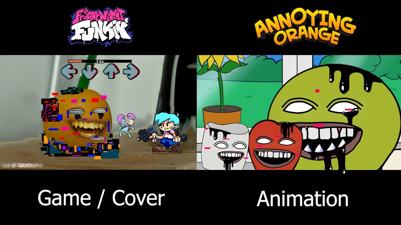 Corrupted “SLICED” But Everyone Sings It | Annoying Orange x Learn With Pibby x FNF Animation