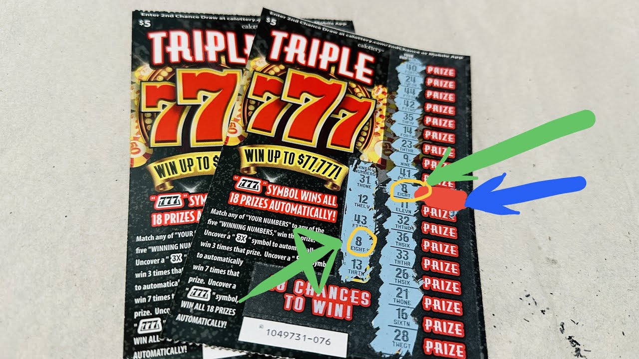 TRYING OUT BRAND NEW $5 TRIPLE 777 CALIFORNIA LOTTERY SCRATCHERS SCRATCH OFF