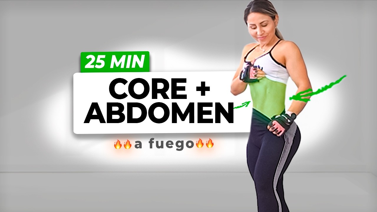 9 Ejercicios para ABDOMEN y CORE de ACERO en CASA [25 MIN] Rutina en Tiempo Real