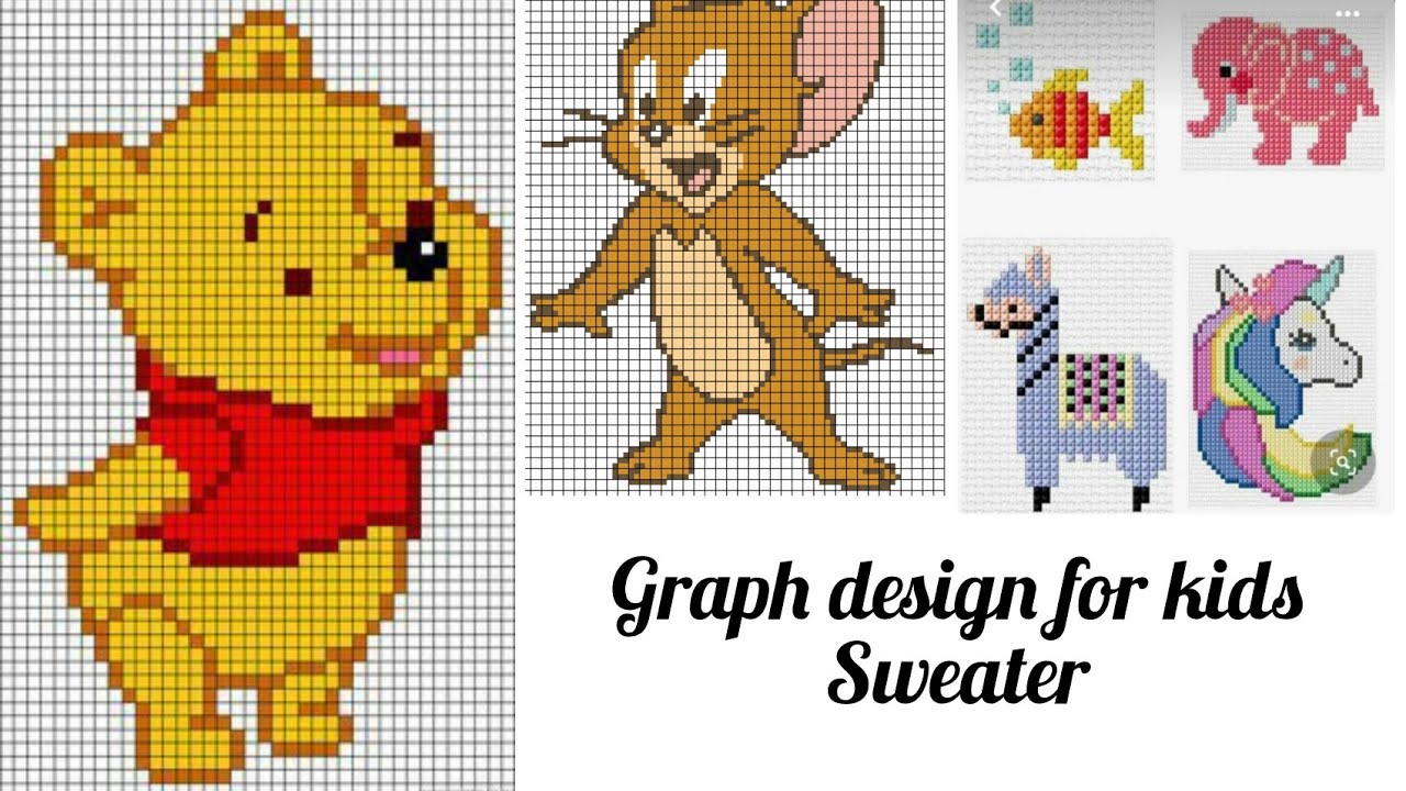 Graph design for kids sweater | knitting graph design for kids projects