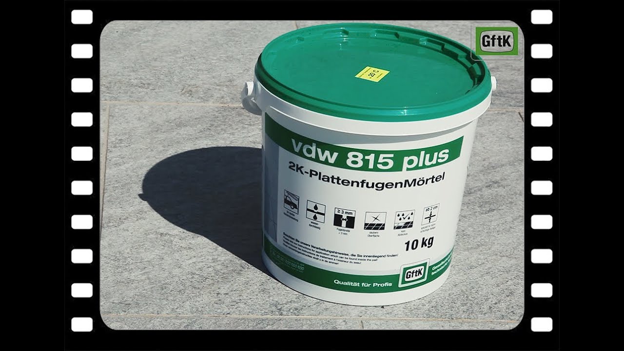 Produktfilm - Fugenmörtel vdw 815 plus von der GftK - Jones-Art