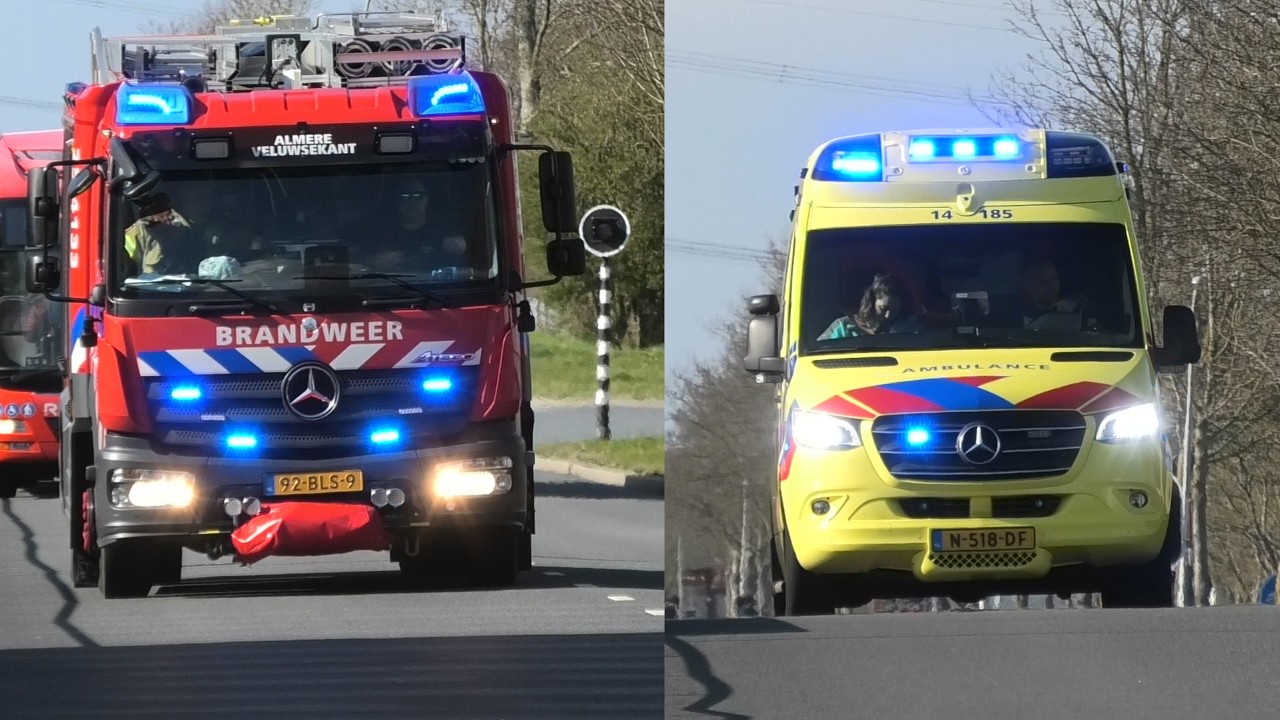 [LUCHTHOORN GROET] Brandweer en Ambulance moet spoed onderweg door Almere