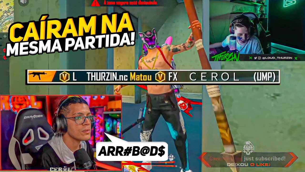 CEROL CAI COM THURZIN NA MESMA PARTIDA RANQUEADA E VIRA MAIOR RESENHA!!