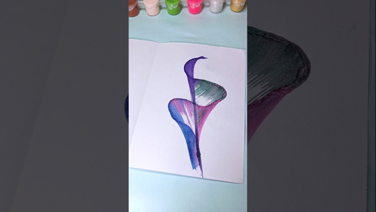 DIY Thread Art 💙\ String pull Art 😍💕 #shorts #watercolor #threadart #painting #shortsvideo #creative
