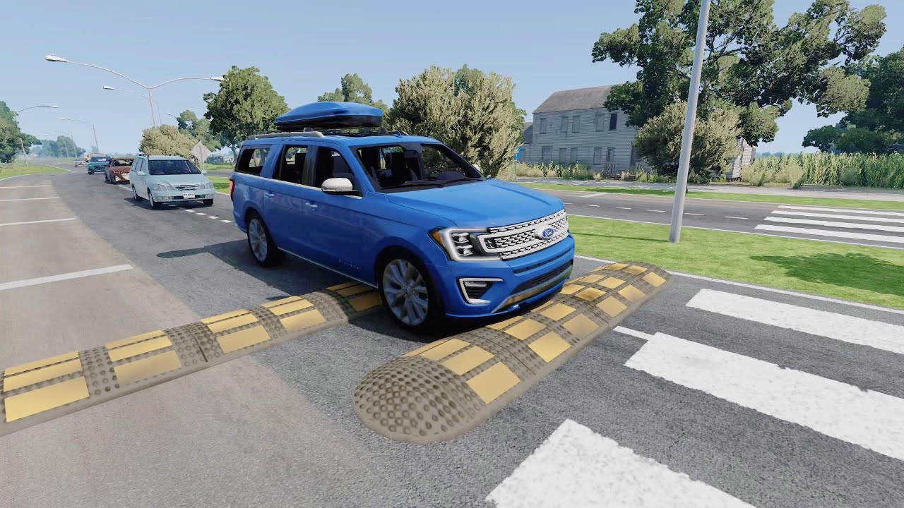 Cars vs Speed bumps Compilation #31 beamng drive