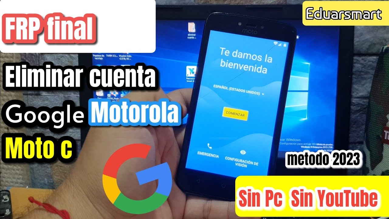 💥Como Quitar cuenta Google Motorola Moto c m&eacute;todo definitivo  r&aacute;pido f&aacute;cil 2023