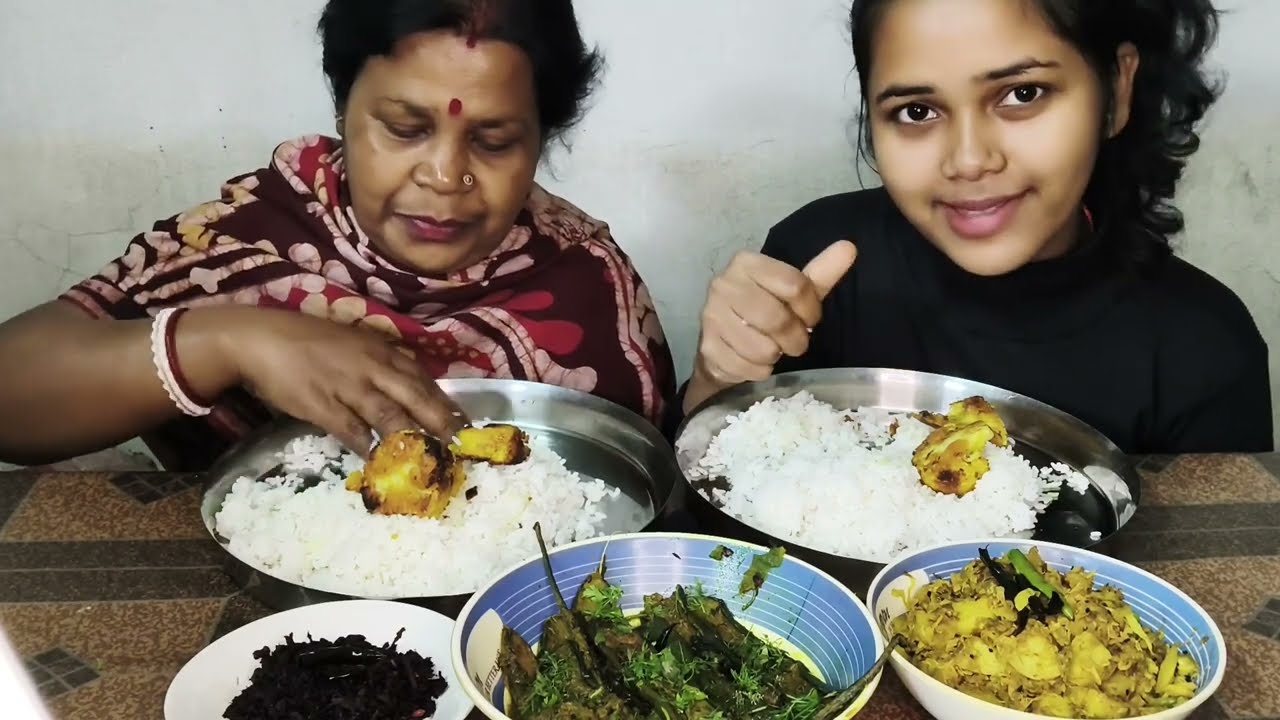 BIGBITES EATING SHOW VAT FULKOPIR POKORA BEET SAK BADHAKOPI TEL BEGUN🤤🤤