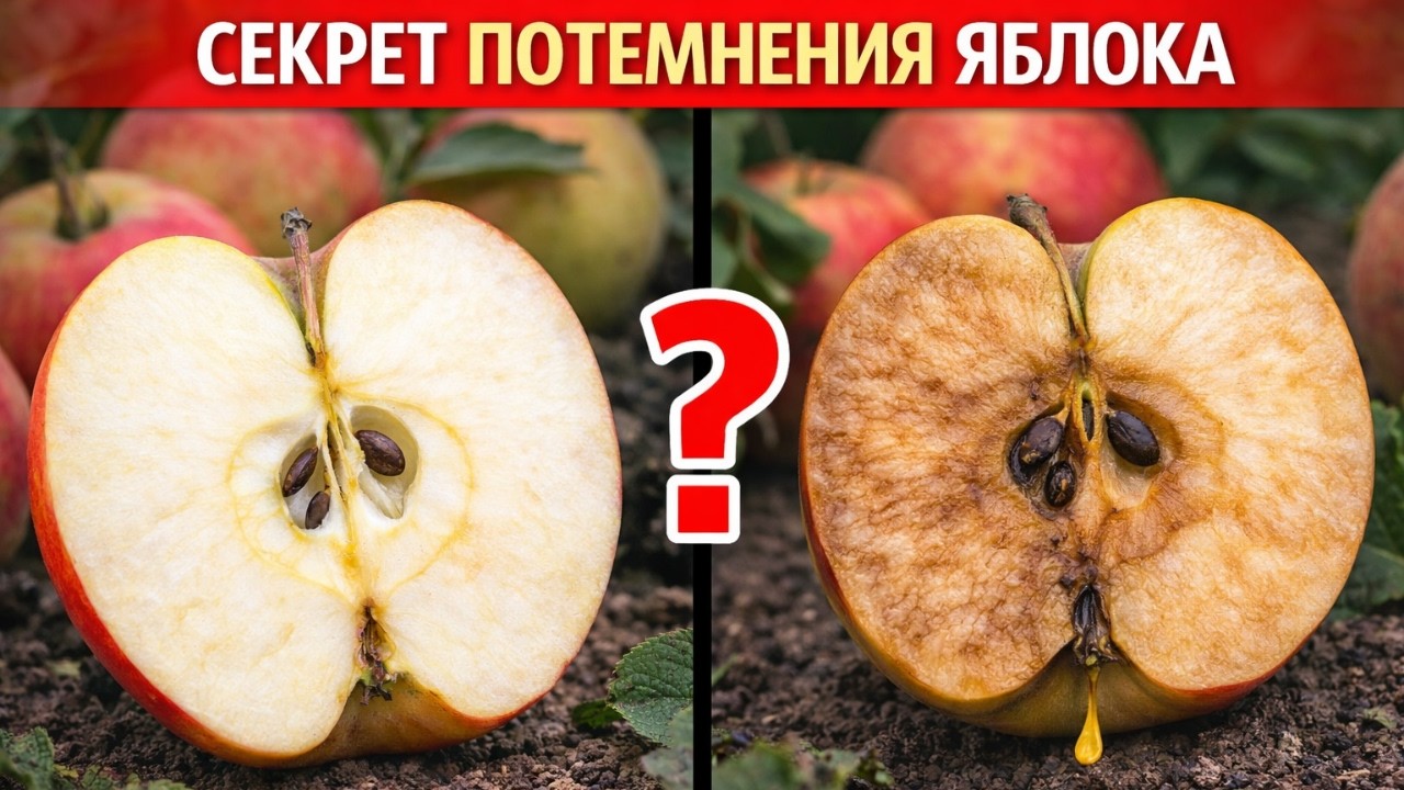 Что происходит внутри яблока, когда вы его разрезаете?