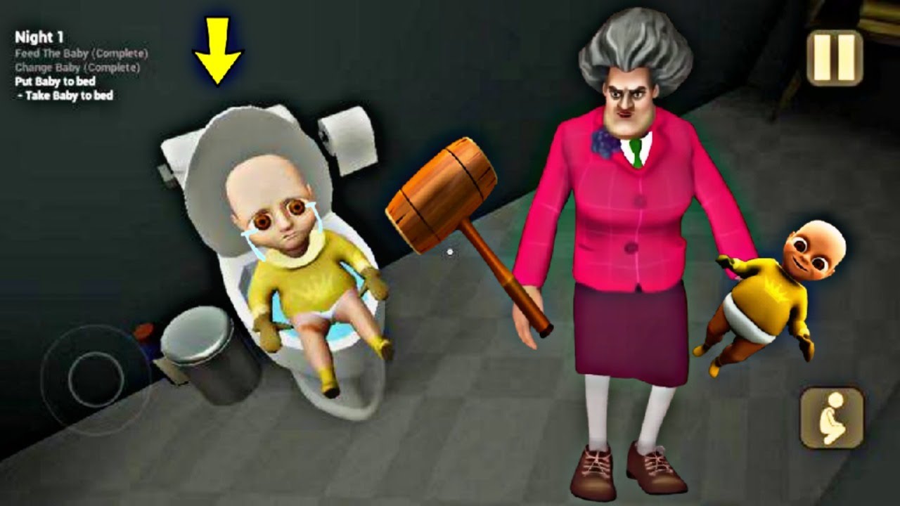 المعلمة الشريرة سرقت البيبي l لعبة البيبي الملبوس baby in the yellow