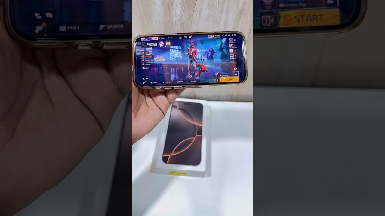 Free Fire in iphone 16 pro max | Free fire gameplay in iphone