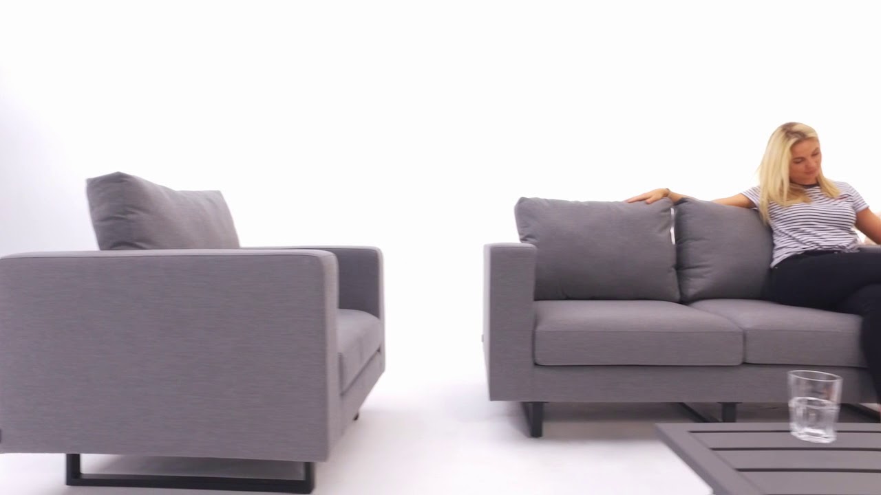 Outdoor Lounge Jersey grau wetterfest