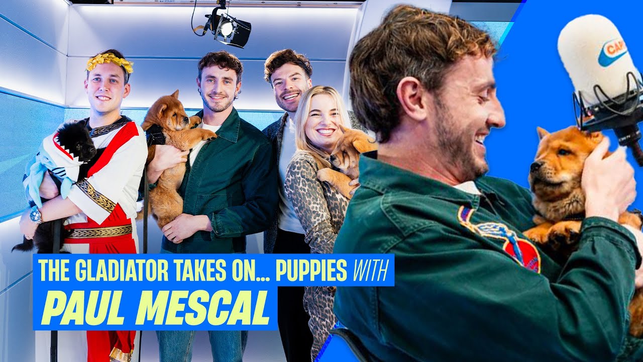 Paul Mescal is confronted by … puppies in Capital Breakfast's Colosseum | Gladiator II Interview