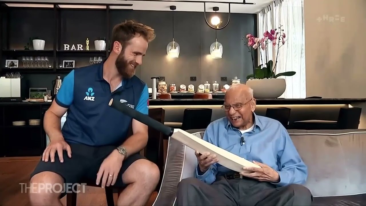 Kane Williamson meets a 99 year old Sri Lankan born Blackcap superfan